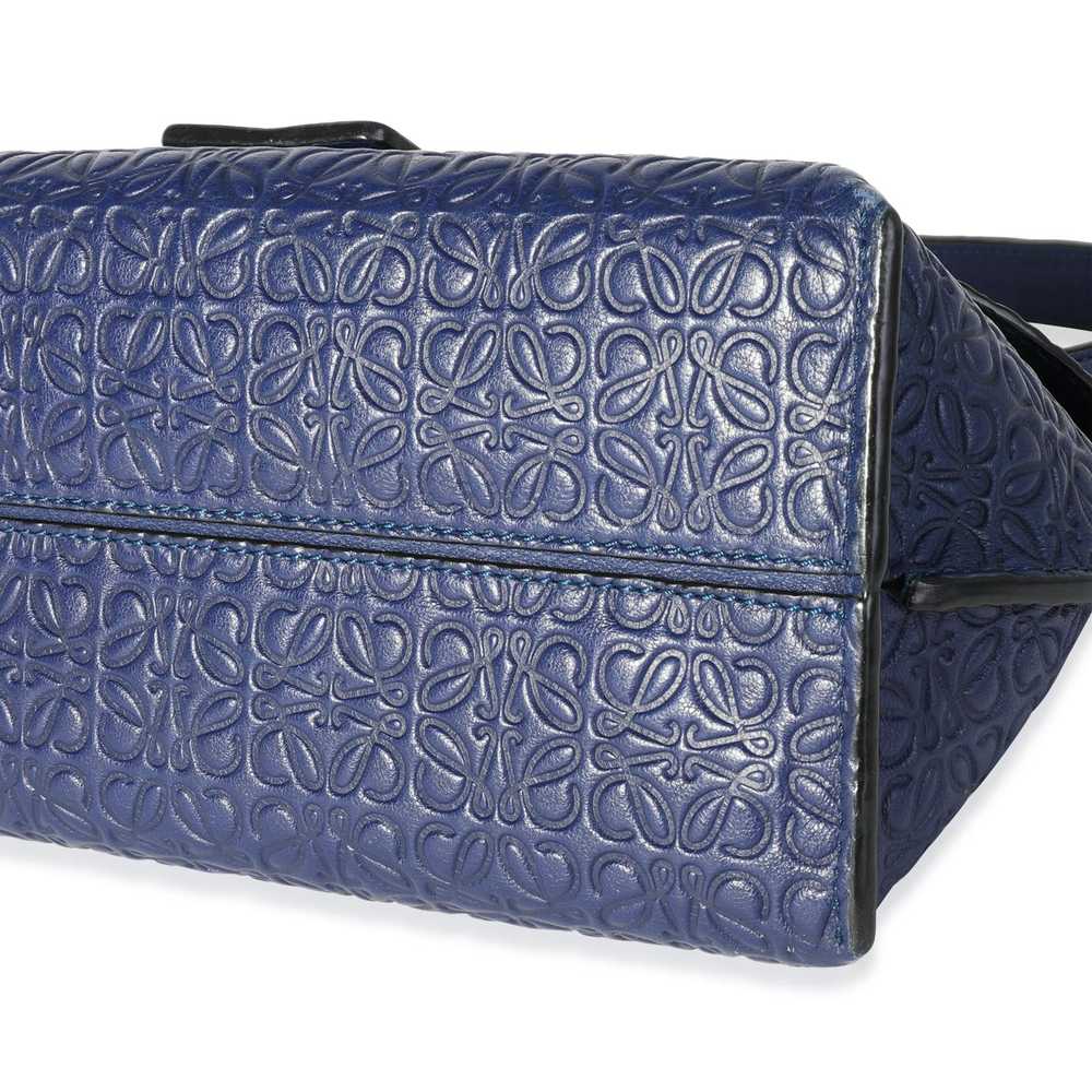 Loewe Loewe Navy Logo Embossed Goatskin Avenue Sh… - image 6