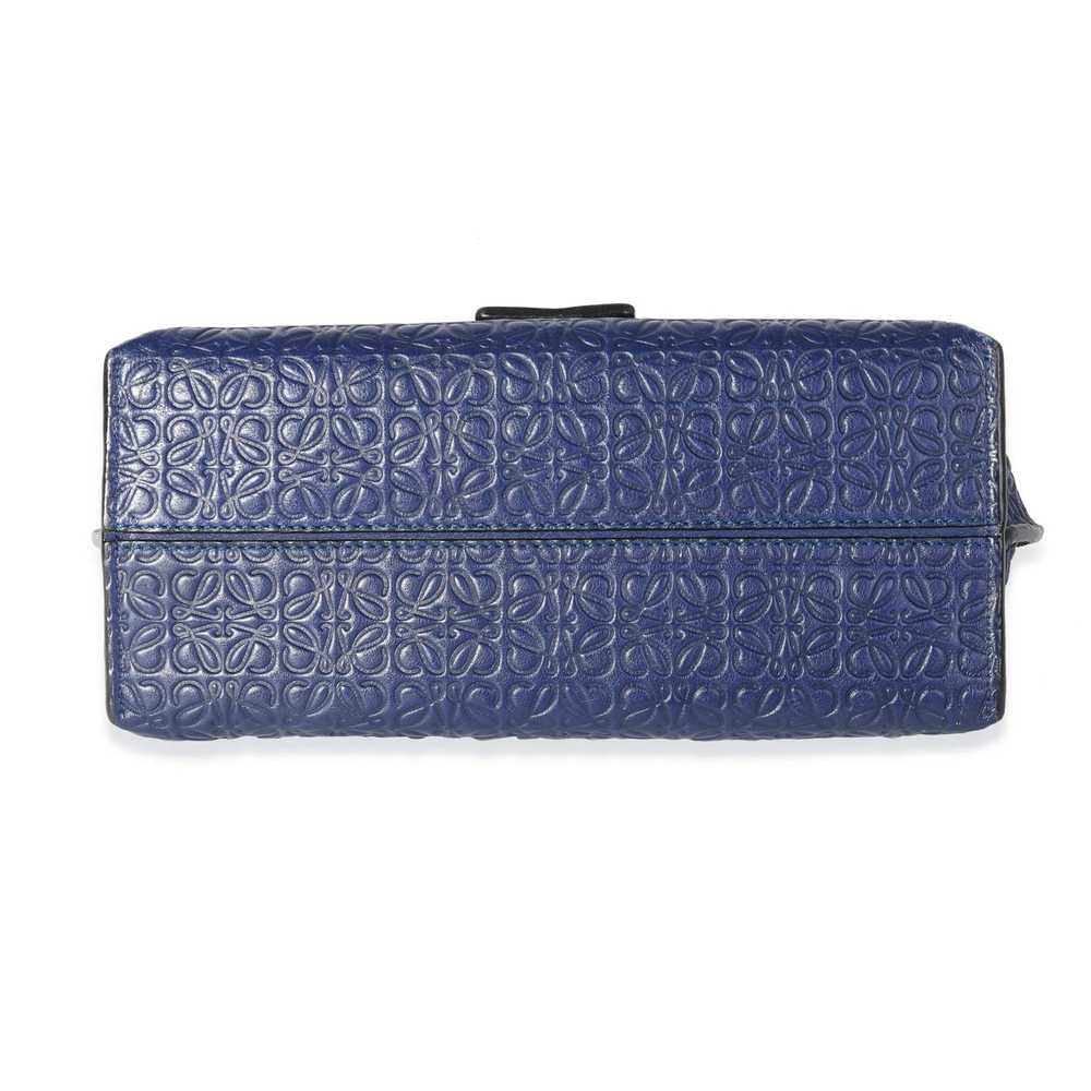 Loewe Loewe Navy Logo Embossed Goatskin Avenue Sh… - image 7