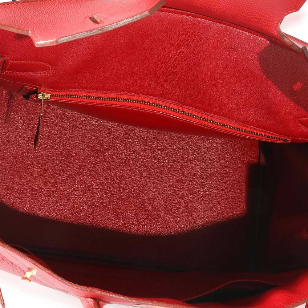 Hermes Hermès Vintage Rouge Vif Courchevel Birkin… - image 4