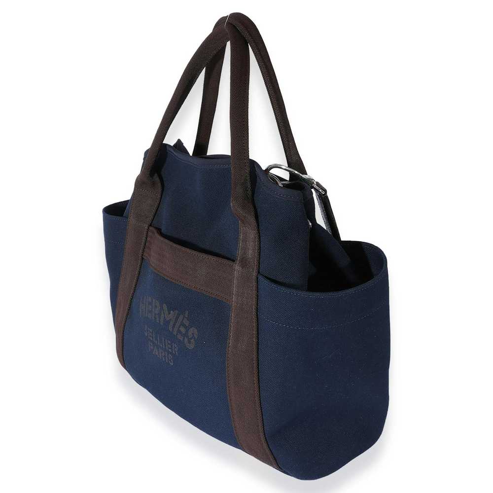 Hermes Hermès Navy Canvas The Grooming Bag - image 2