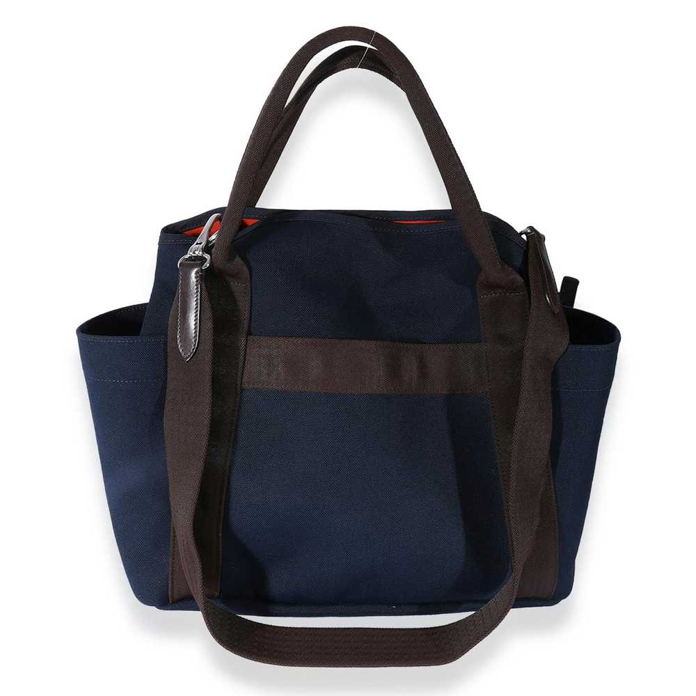 Hermes Hermès Navy Canvas The Grooming Bag - image 3