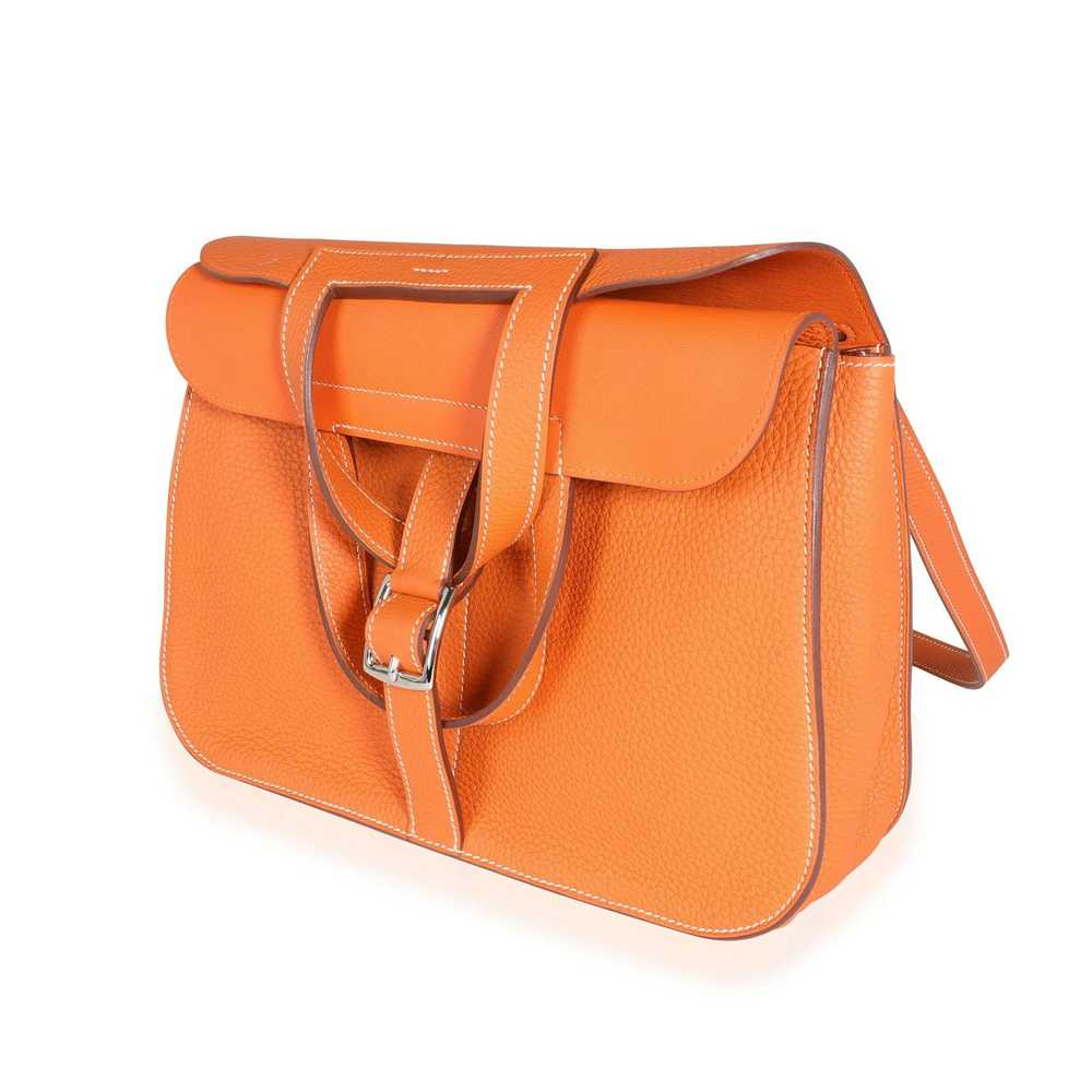 Hermes Hermès Orange Clémence Halzan 31 PHW - image 2