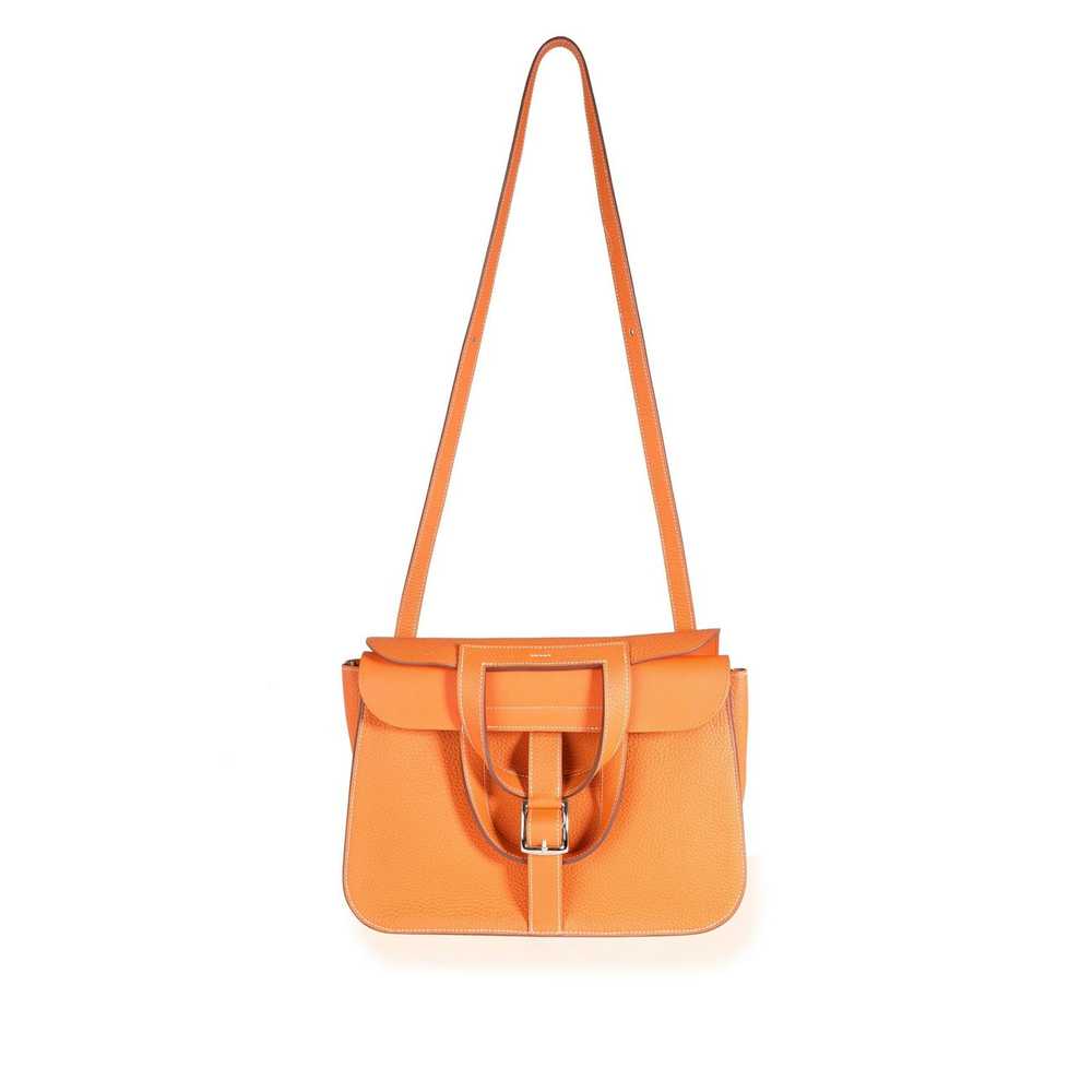 Hermes Hermès Orange Clémence Halzan 31 PHW - image 4