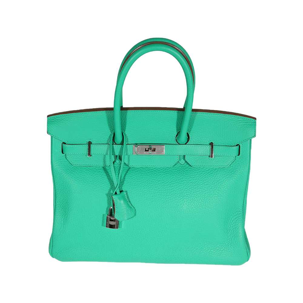 Hermes Hermès Menthe Clémence Birkin 35 PHW - image 1