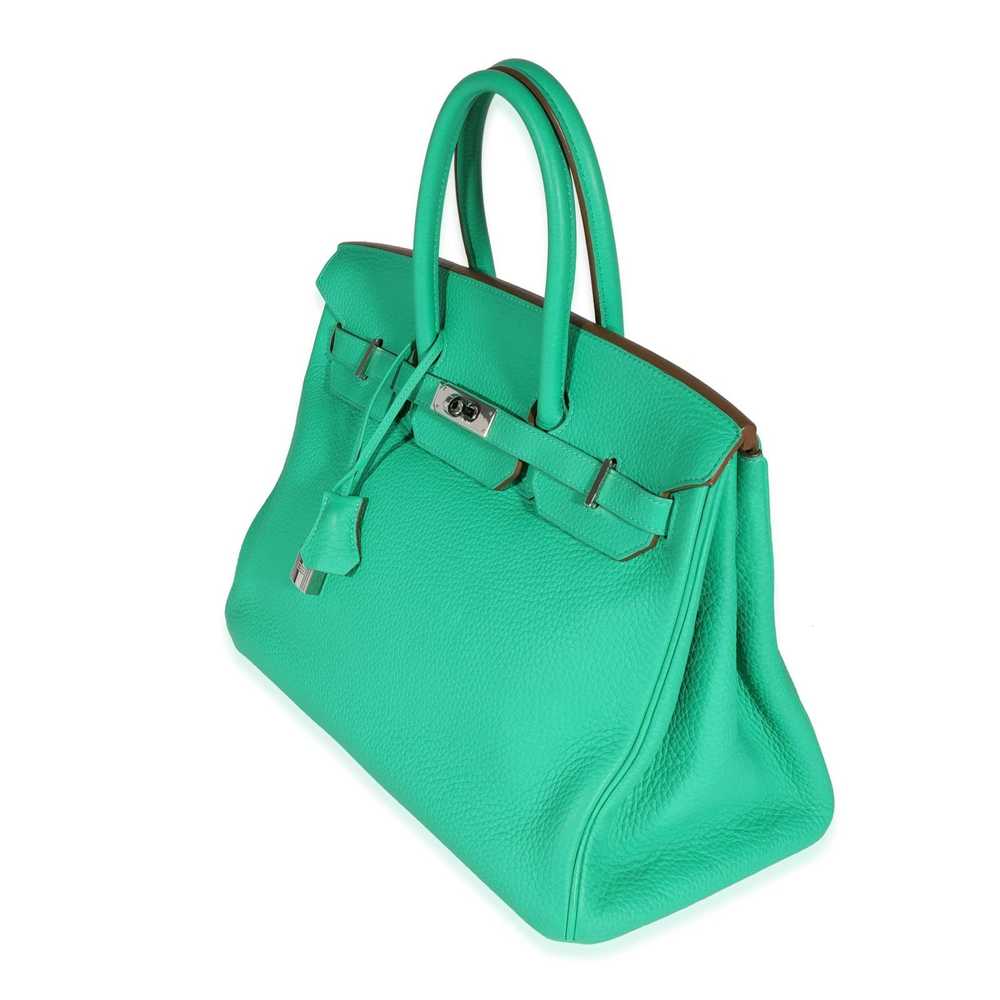 Hermes Hermès Menthe Clémence Birkin 35 PHW - image 2