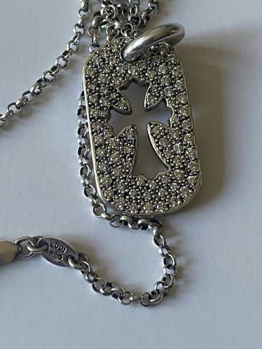 Chrome Hearts Diamond Cross Dog Tag - image 1