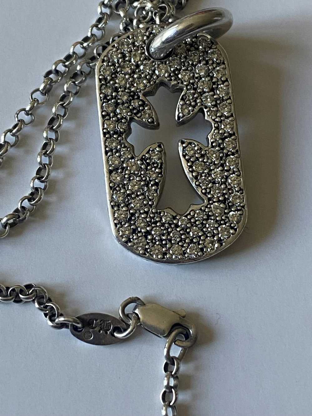 Chrome Hearts Diamond Cross Dog Tag - image 2