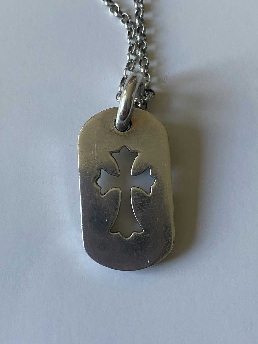 Chrome Hearts Diamond Cross Dog Tag - image 3