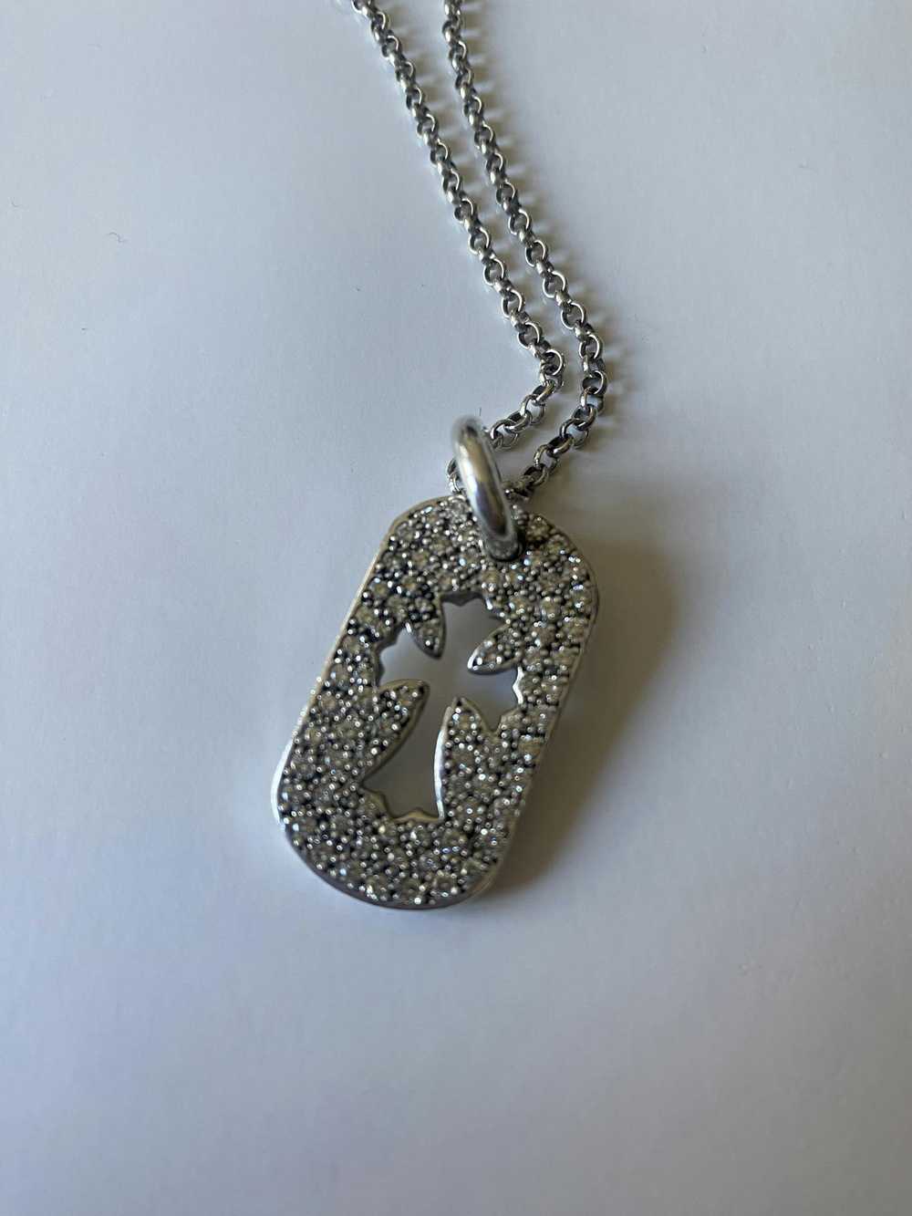 Chrome Hearts Diamond Cross Dog Tag - image 7