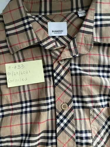 Burberry Small scale check stretch cotton shirt