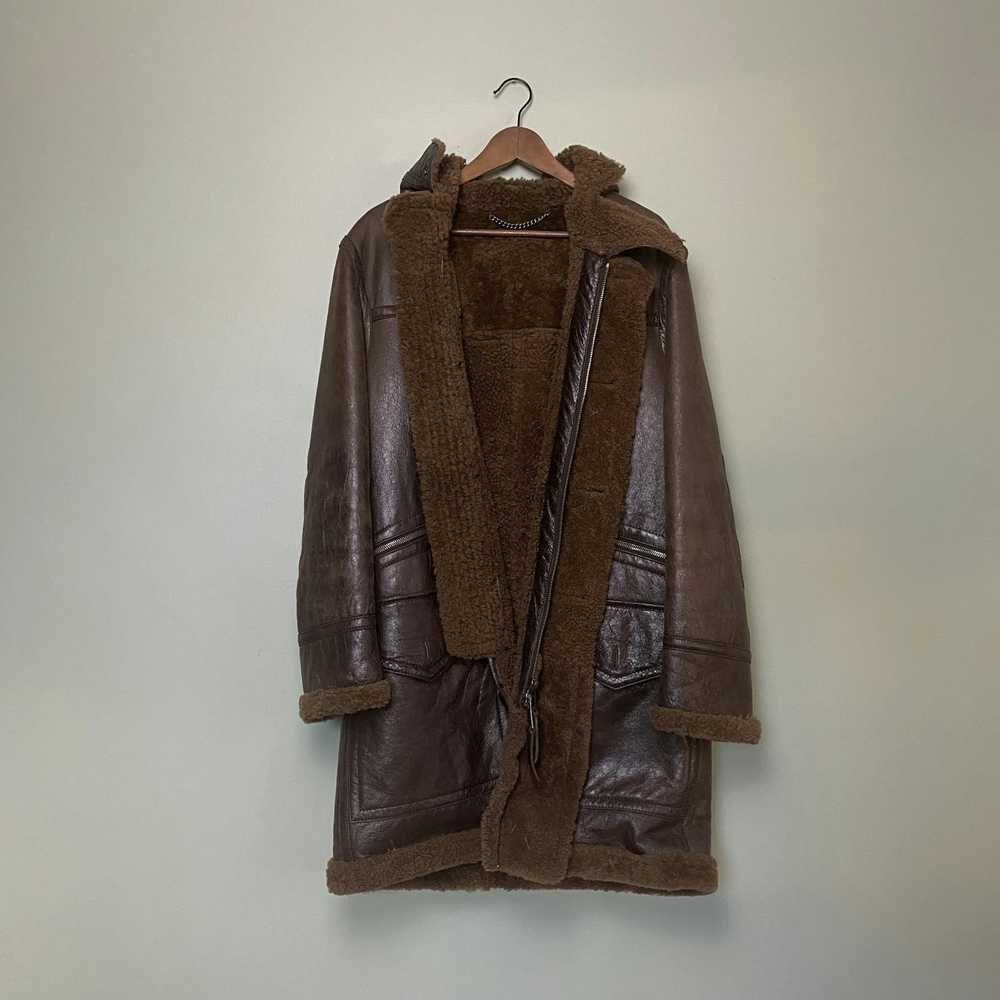 Burberry Leather Shearling Hooded Coat/Parka - image 2