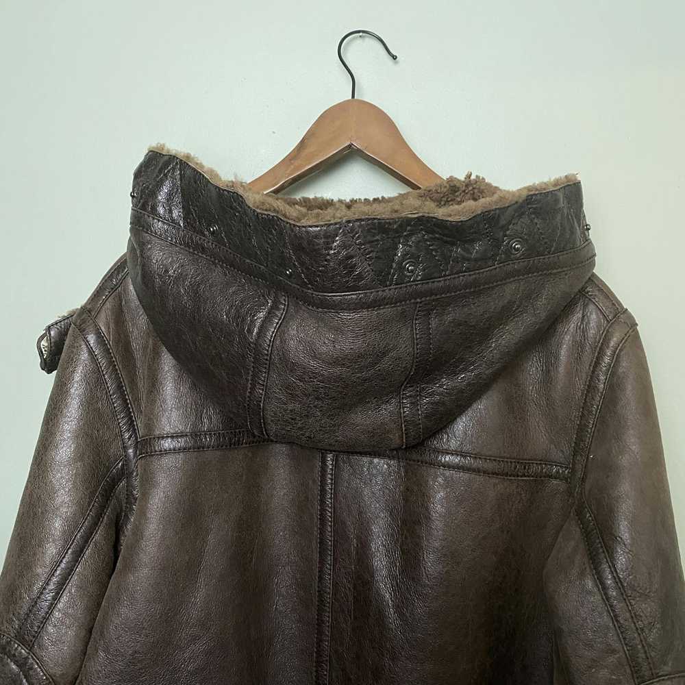 Burberry Leather Shearling Hooded Coat/Parka - image 4