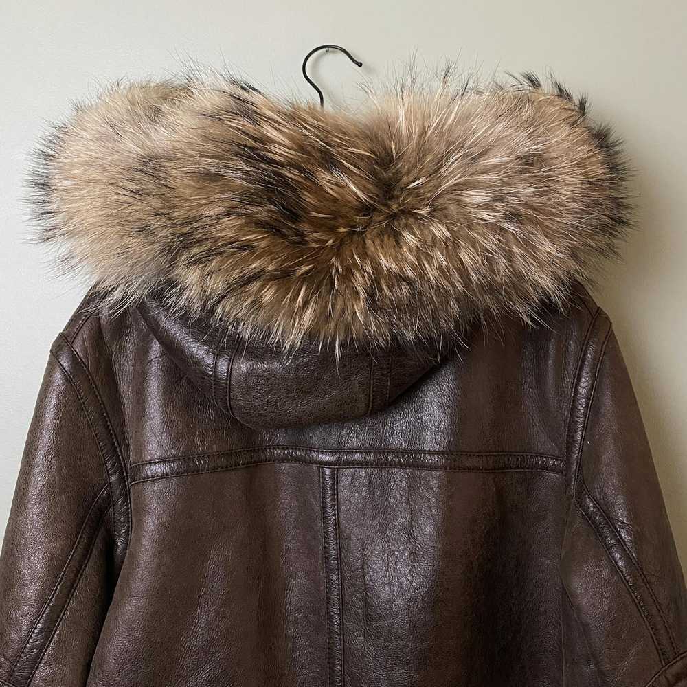 Burberry Leather Shearling Hooded Coat/Parka - image 6