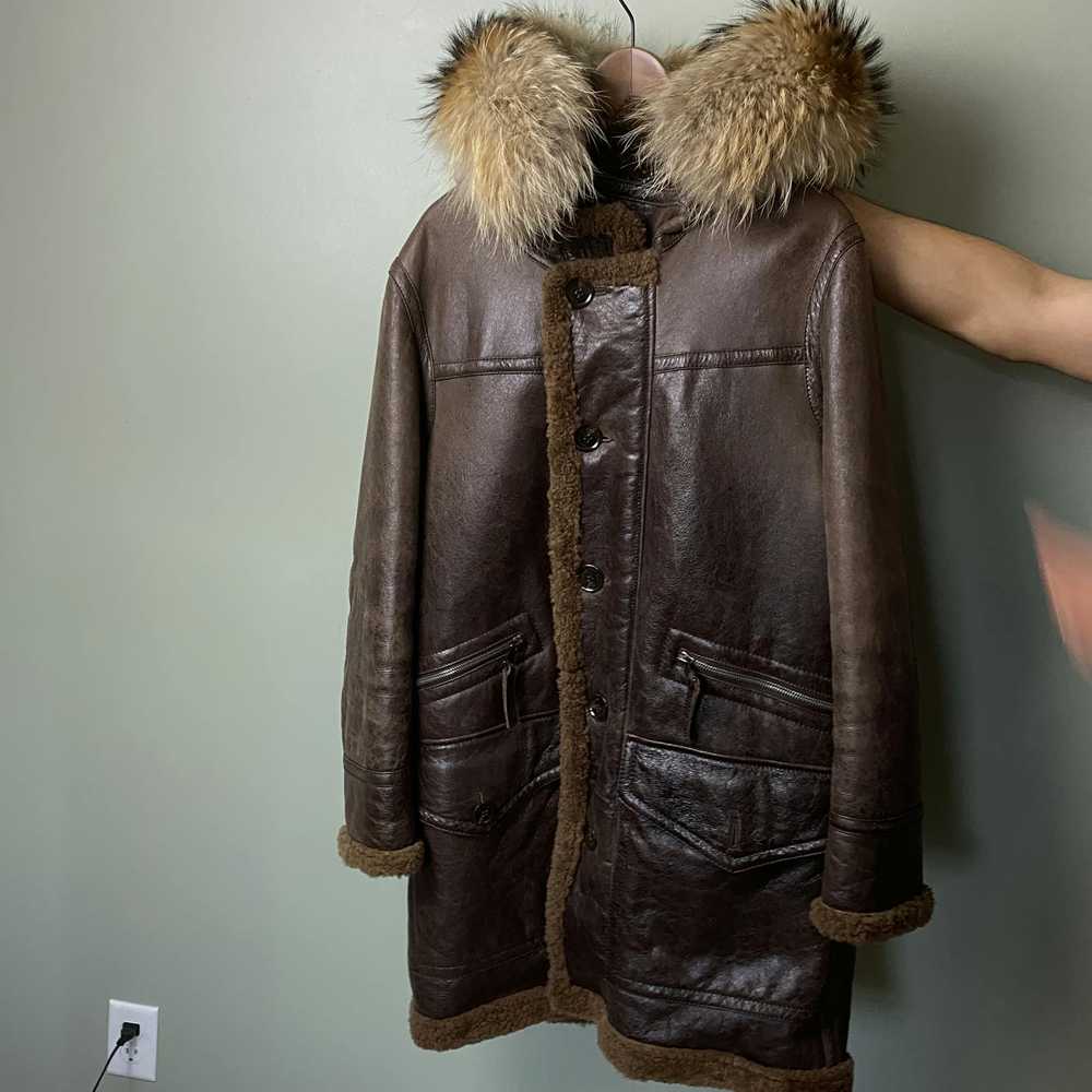 Burberry Leather Shearling Hooded Coat/Parka - image 8
