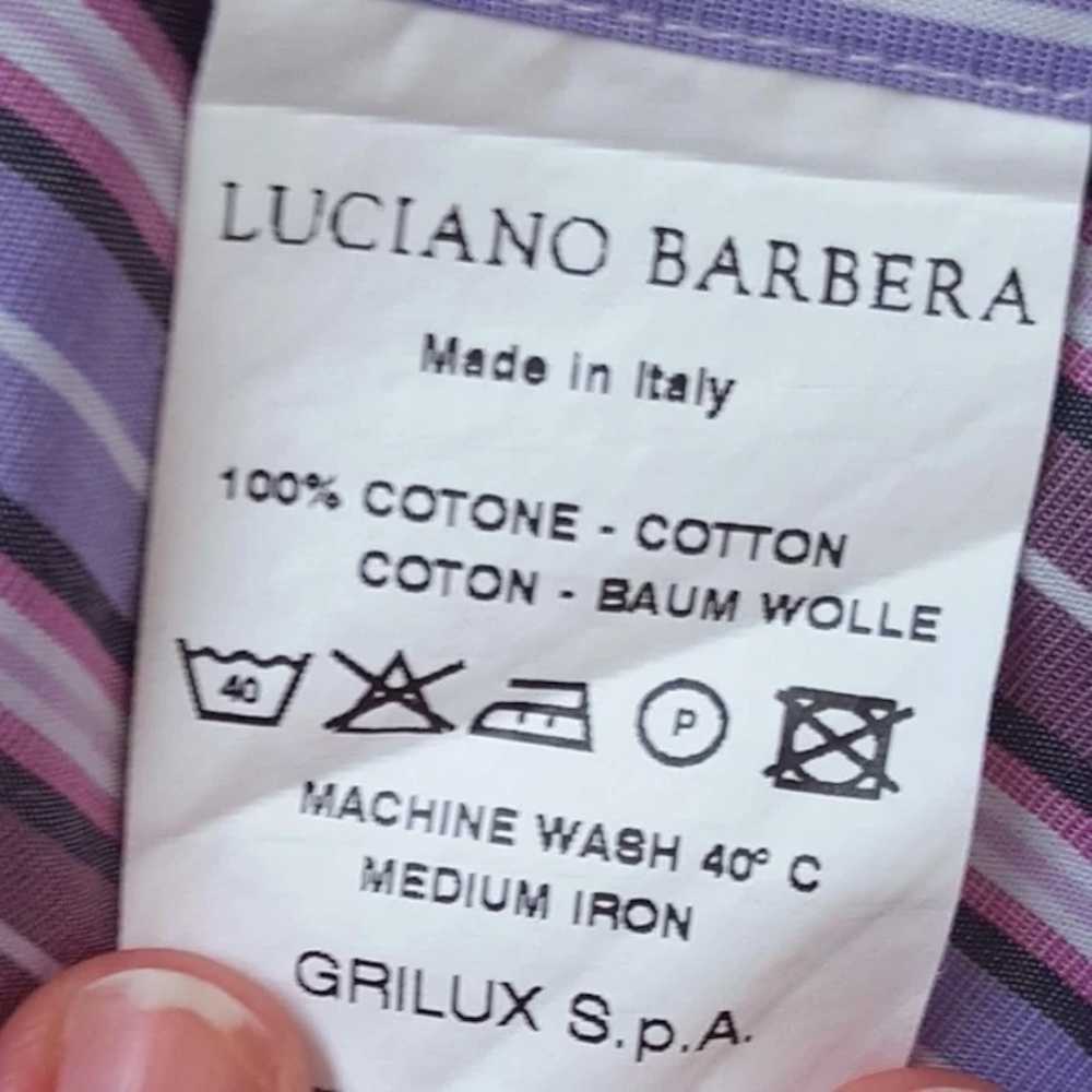 Luciano Barbera Luciano Barbera Button Down Strip… - image 4