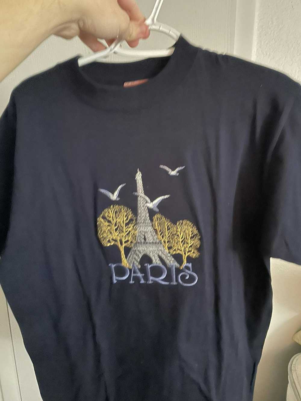 Vintage Vintage embroidered logo Paris Eiffel Tow… - image 1