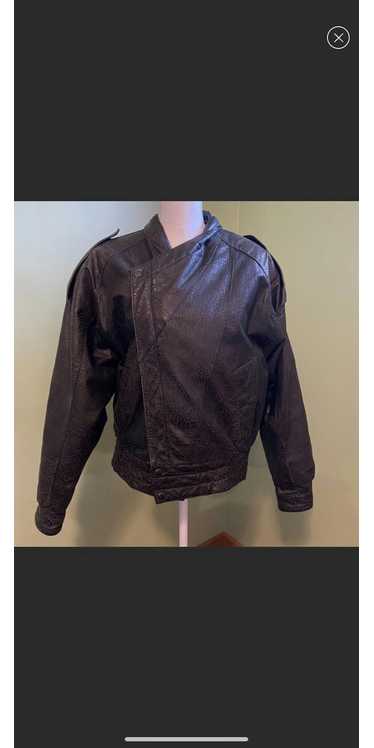 Wilsons Leather Asymmetrical zip leather jacket