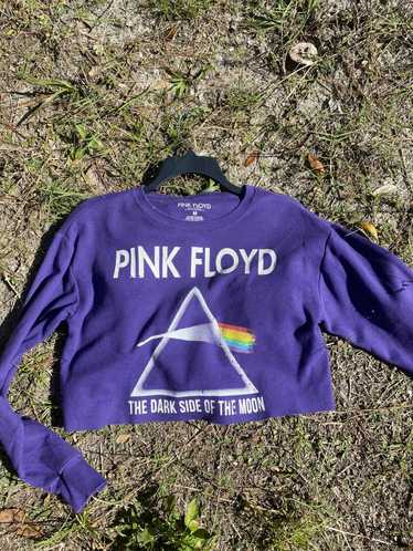 Band Tees Pink Floyd cropped long sleeve tee