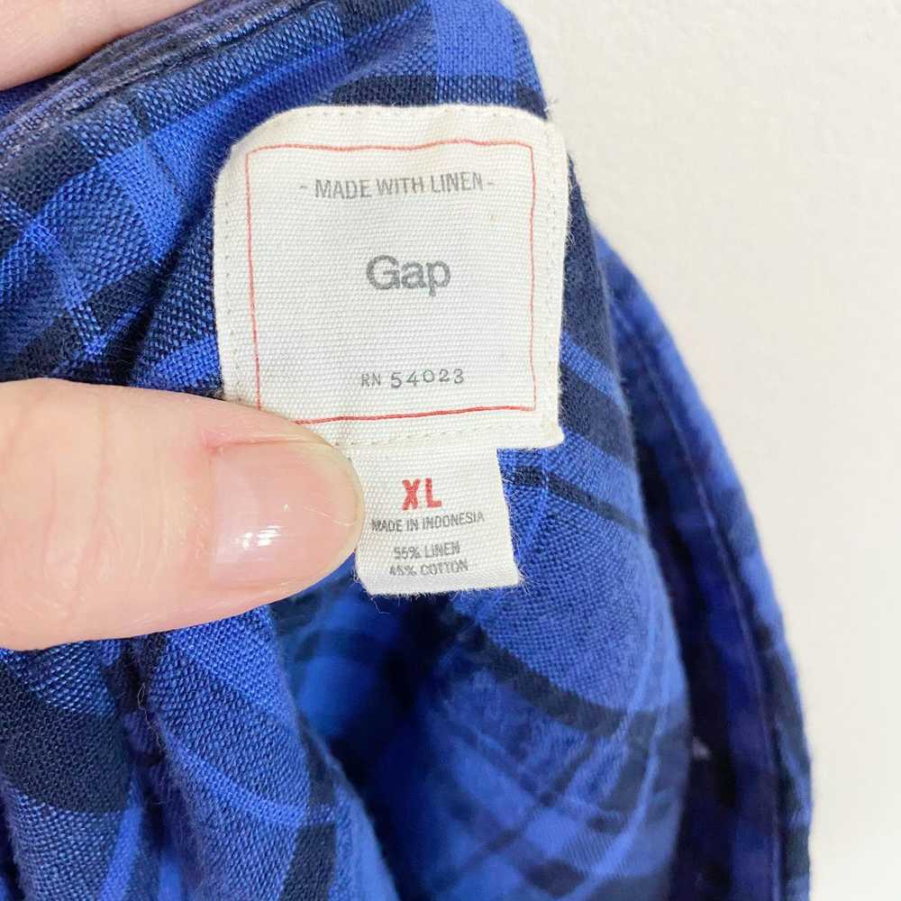 Gap GAP Plaid Long Sleeve Button Down Cotton Line… - image 7
