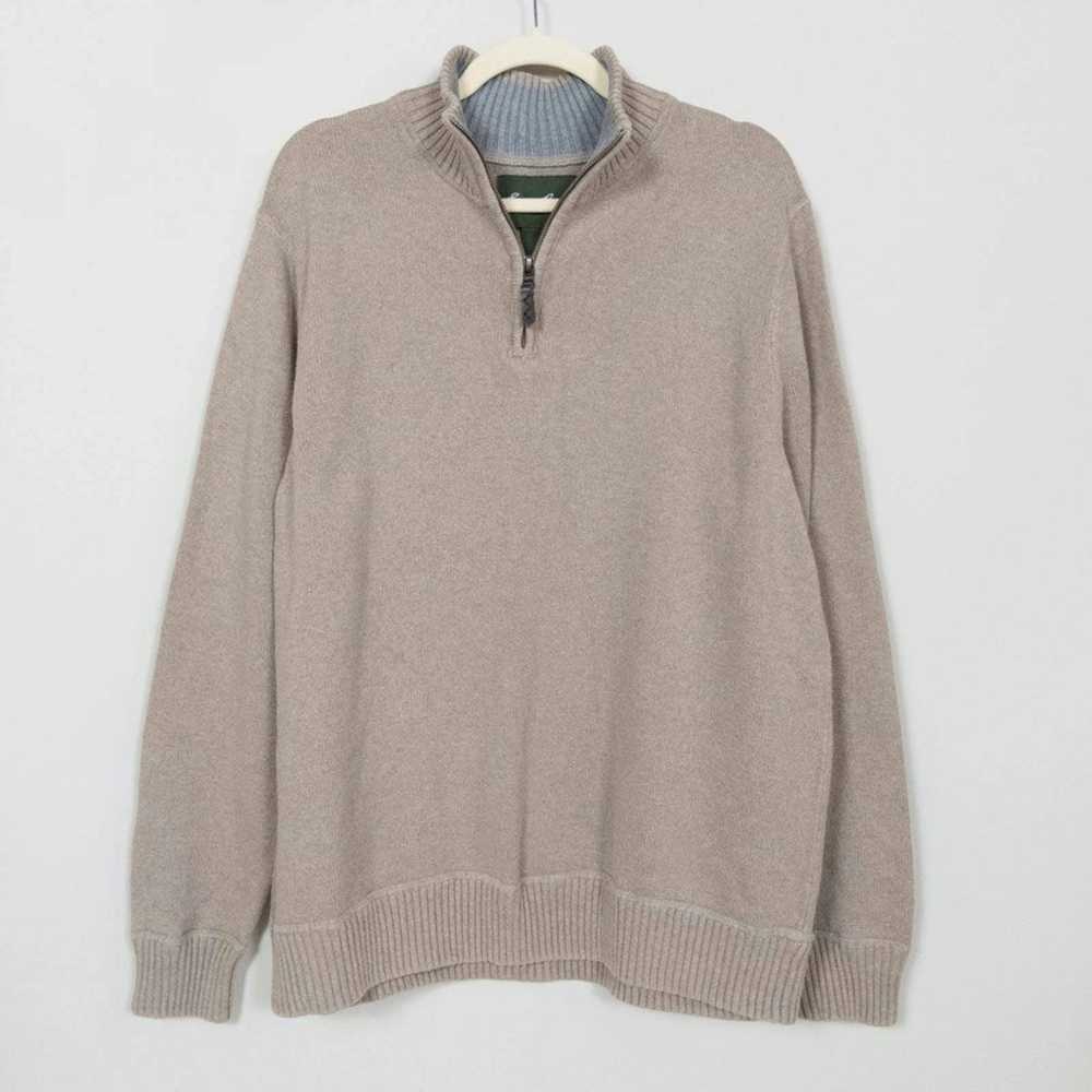 Eddie Bauer EDDIE BAUER Men's XL Sweater Tan Quar… - image 1