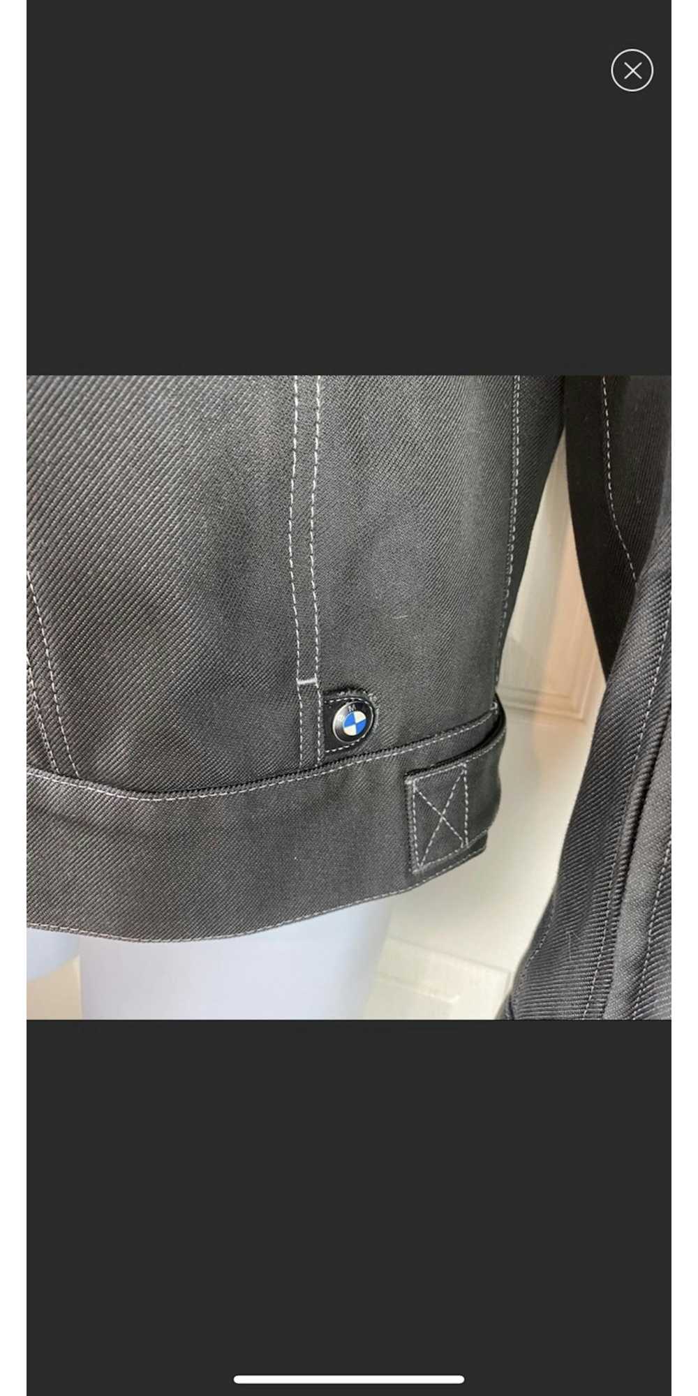 Bmw BMW Motorcycle Jacket Denim Leather Sz 42 - image 5