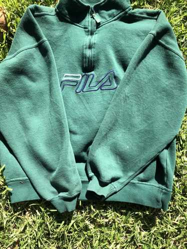 Fila Green FILA Quarter Zip Sweatshirt