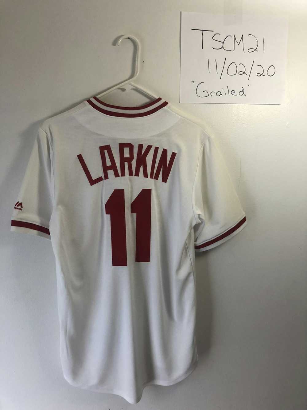 Majestic Barry Larkin Reds Jersey - image 2