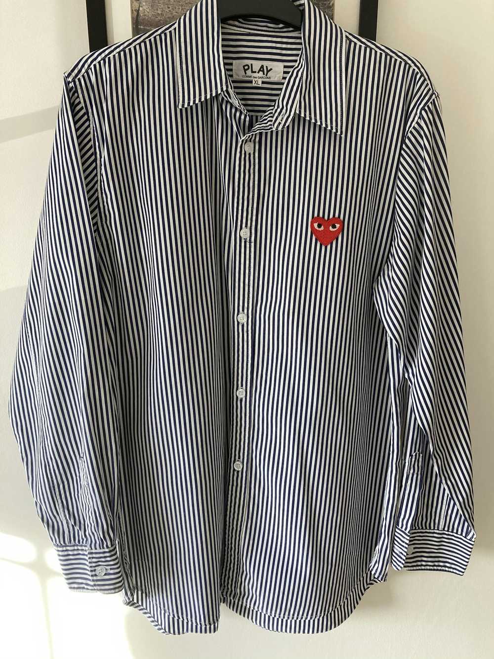 CDG CDG CDG Cdg blue striped shirt - image 1