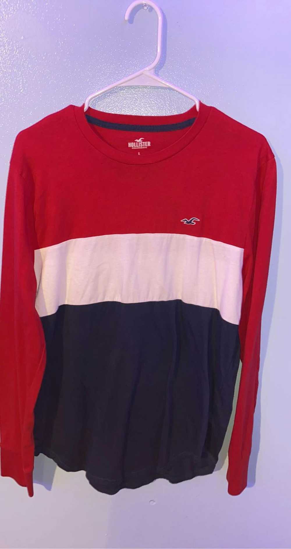 Hollister Red,white,navy blue hollister long slee… - image 1