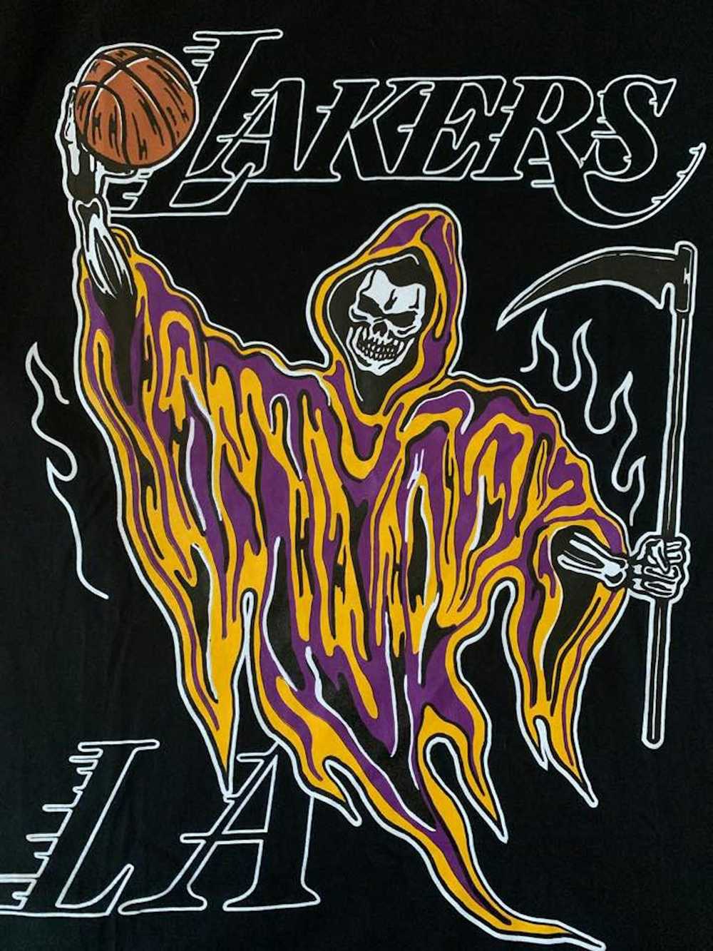 Warren Lotas Warren Lotas Lakers Reaper Tee - image 2