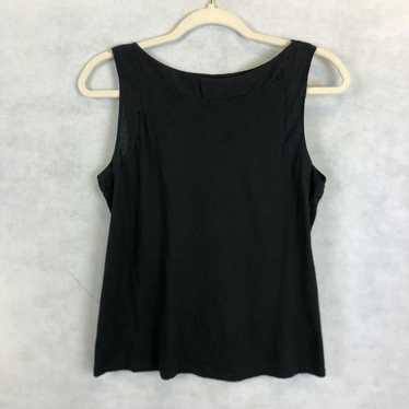 Ann Taylor Ann Taylor Est.1954 Black Sheer Trim T… - image 1