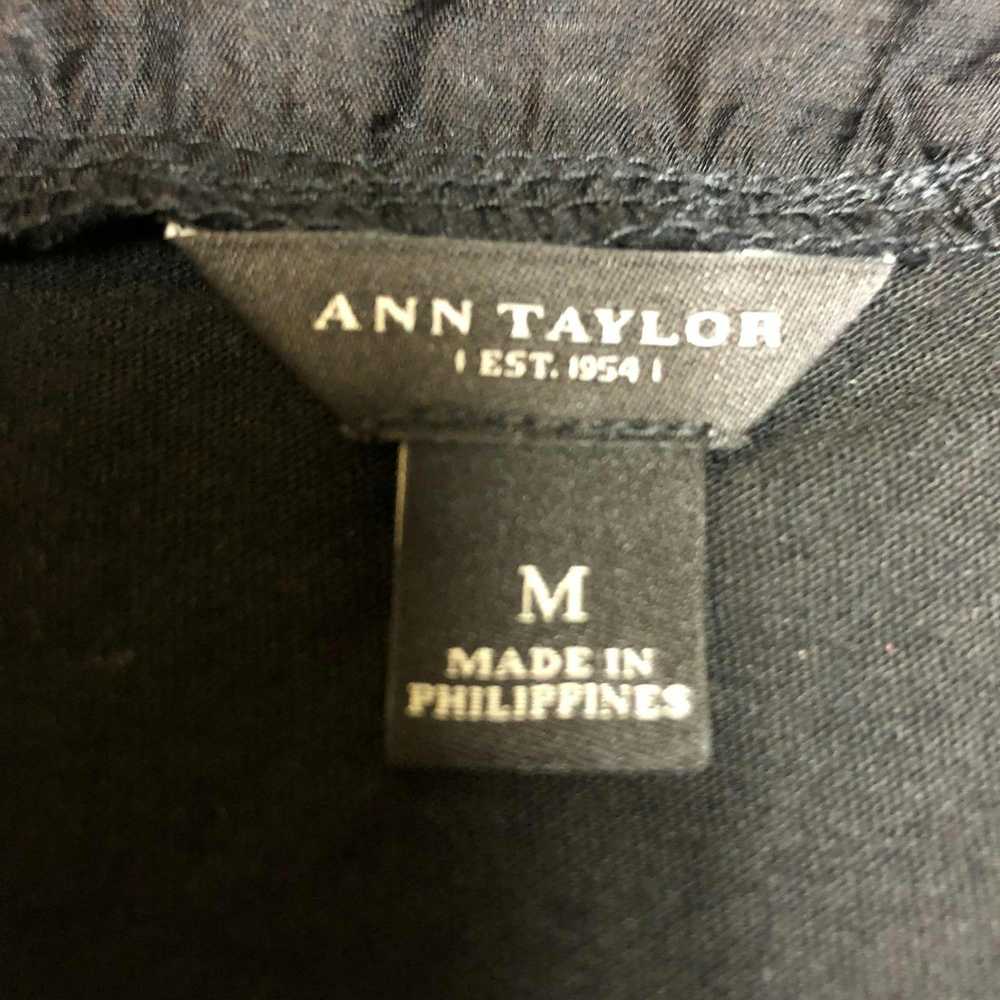 Ann Taylor Ann Taylor Est.1954 Black Sheer Trim T… - image 6