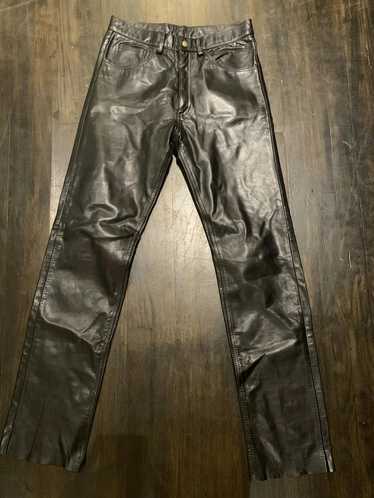 Designer Black Genuine Leather Pants