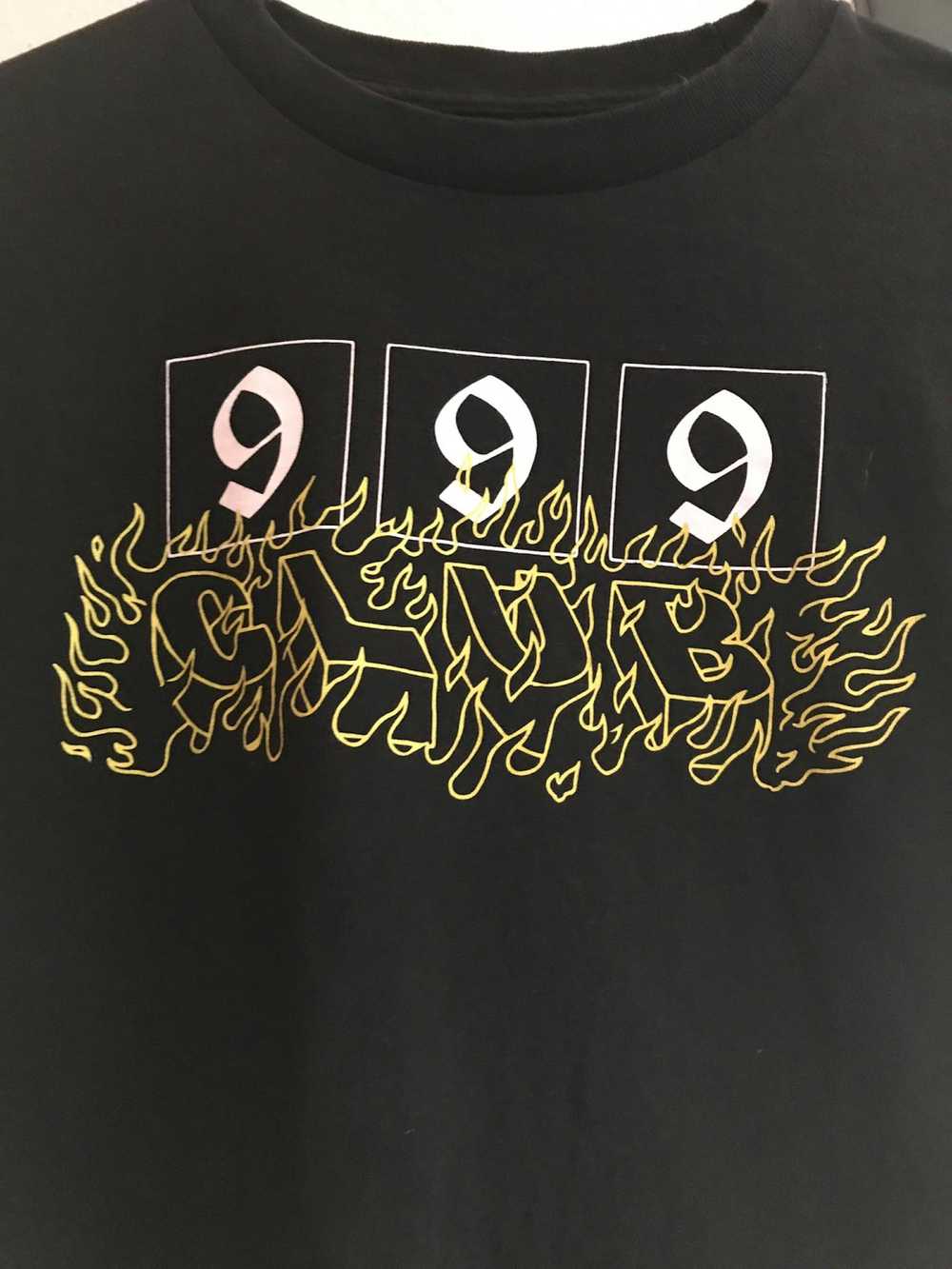 999 Club × Streetwear Juice wrld yellow flame tee shi… - Gem