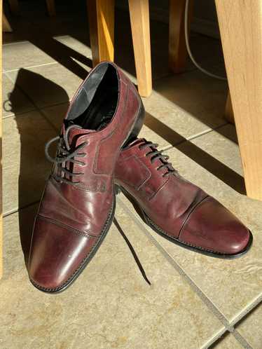 Johnston & Murphy Novick Burgundy Cap Toe Lace Up… - image 1