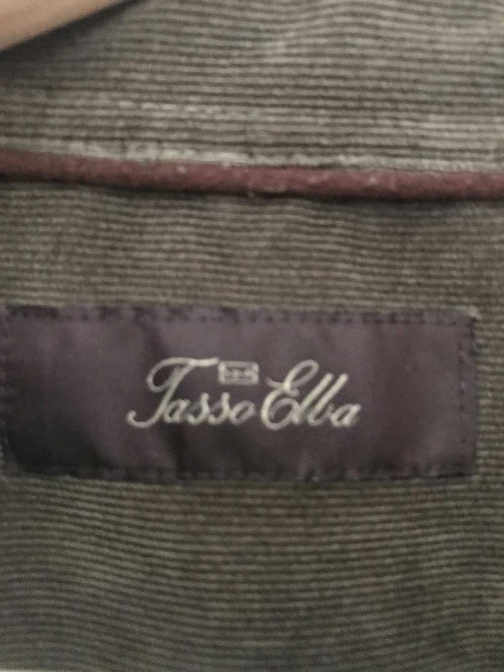 Tasso Elba Dark Green Corduroy Button up - image 3