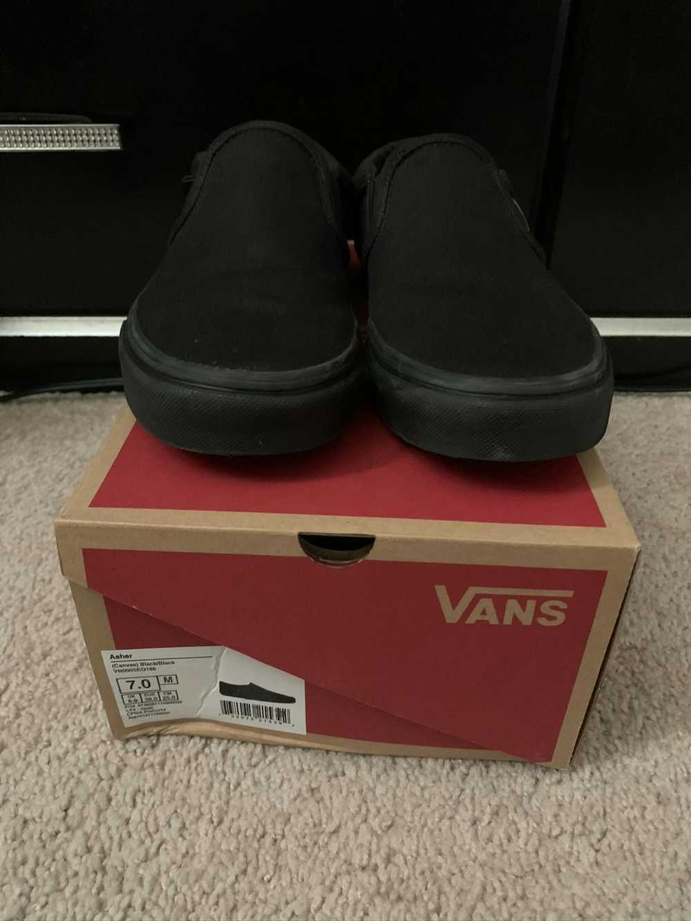 Vans All Black Slip-on Vans (box included) - image 2