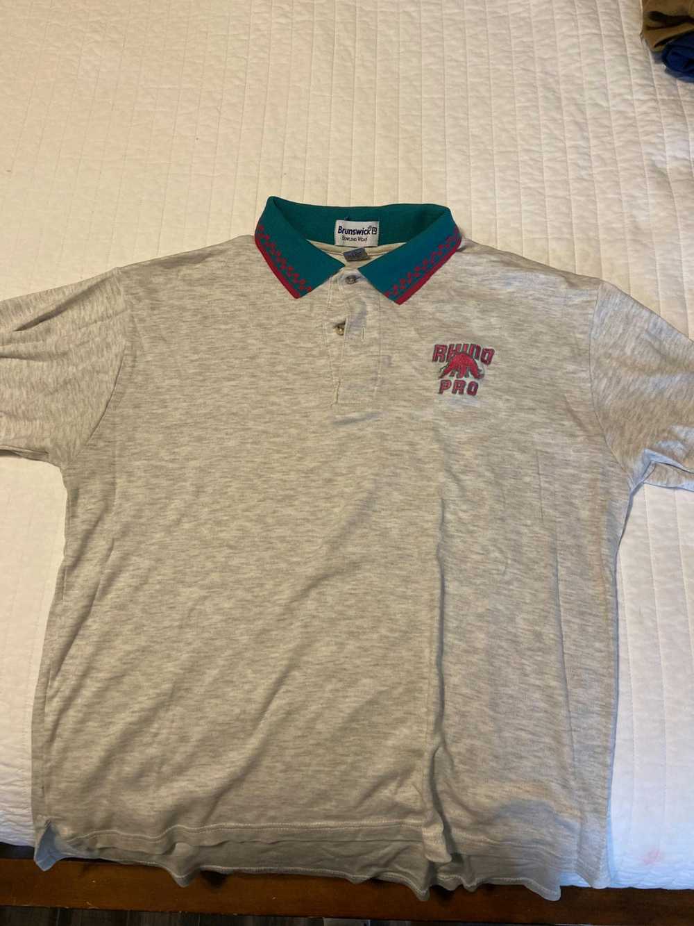 Vintage Brunswick rhino pro bowling polo - image 1