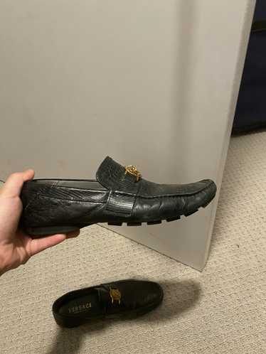 Versace Versace Crocodile Leather Loafers