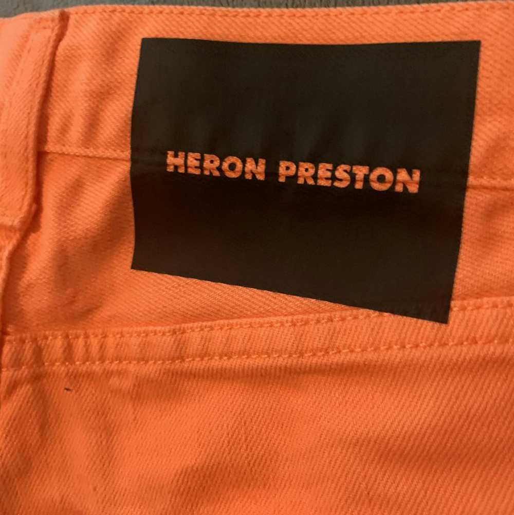 Heron Preston Heron Preston Orange Denim Shorts - image 2