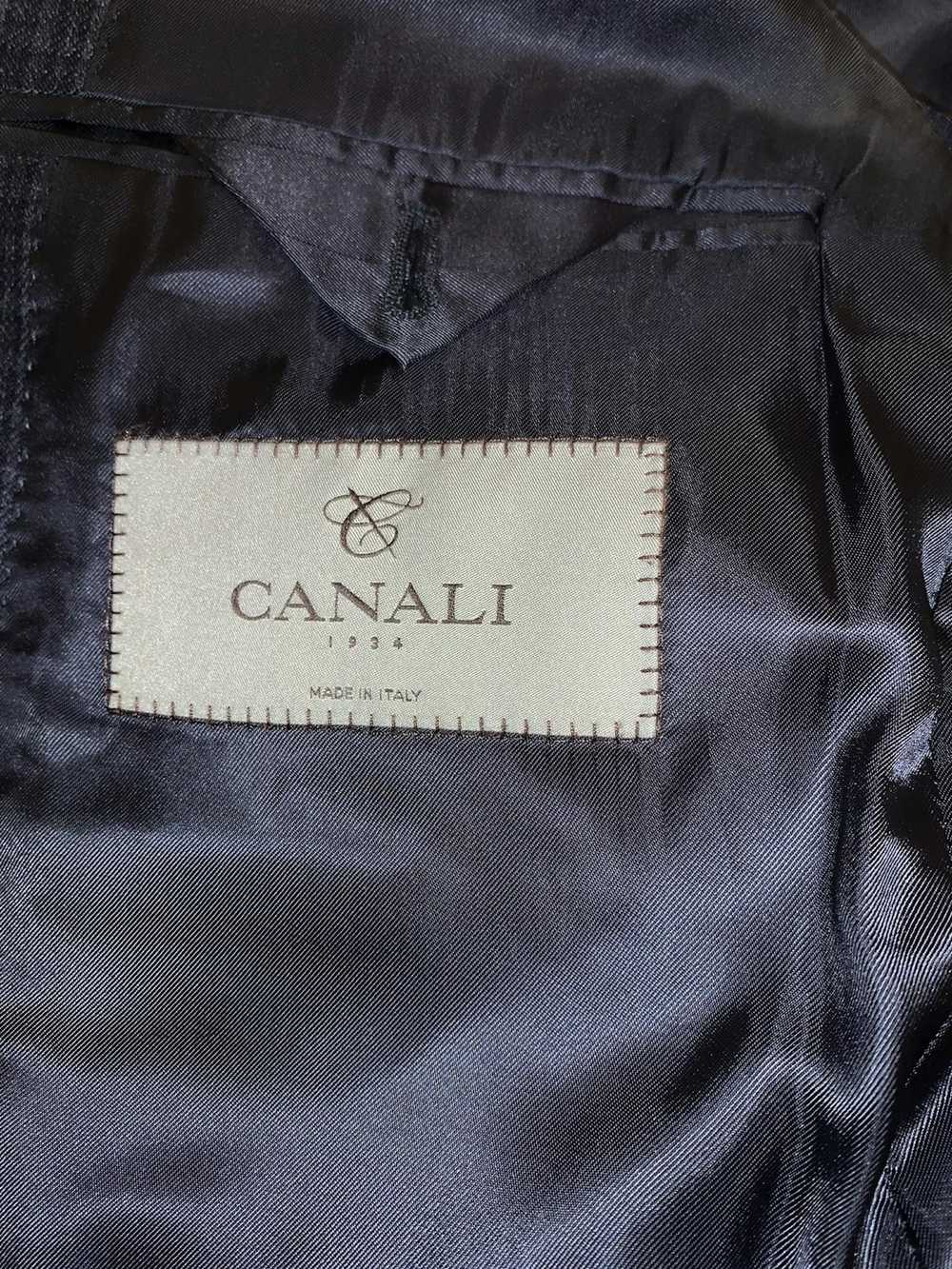 Canali Canali Dark Blue Check Blazer - 40R - image 2