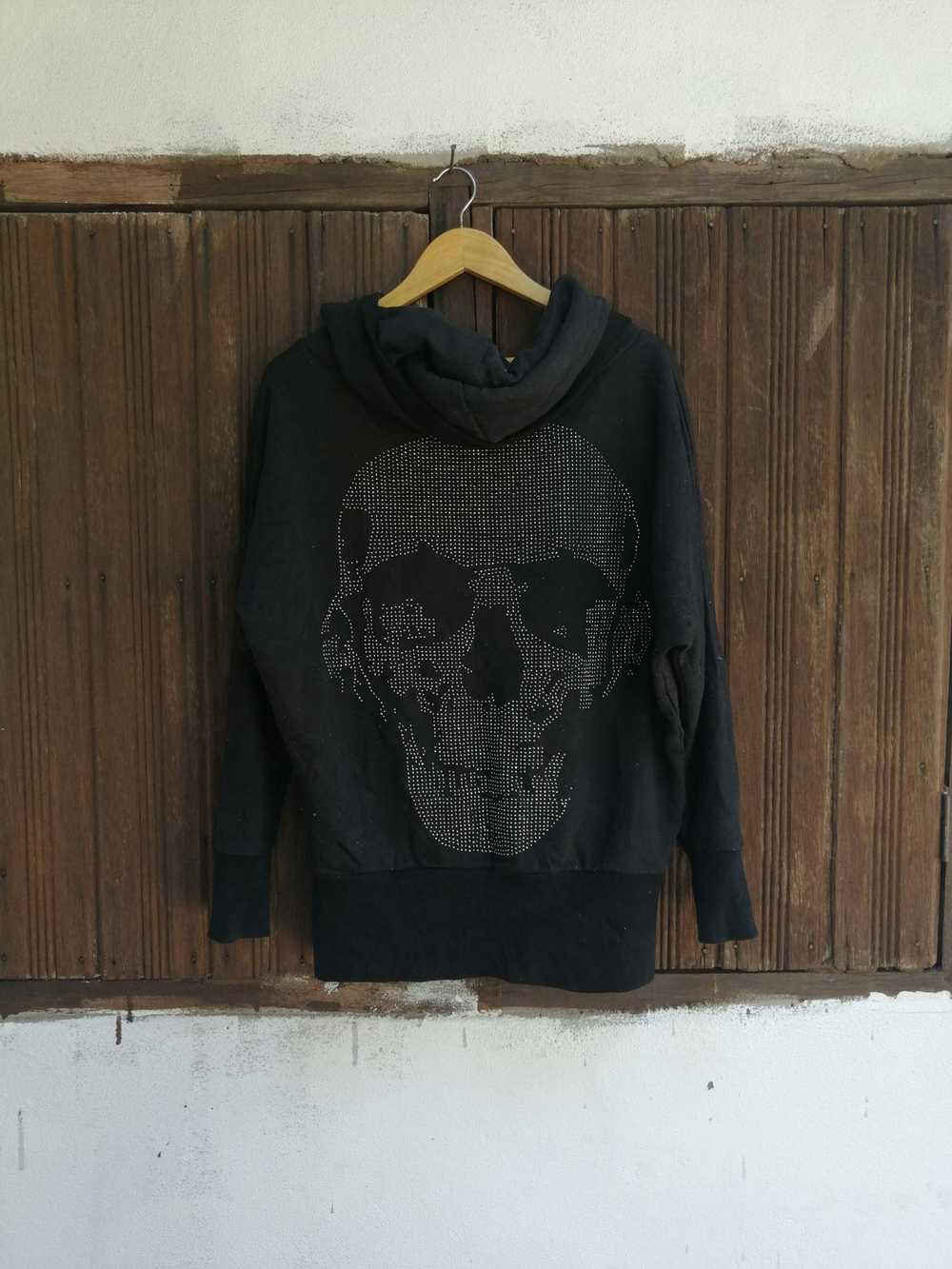 Japanese Brand Skull Head Big Logo Zip Up Hoodie - image 1