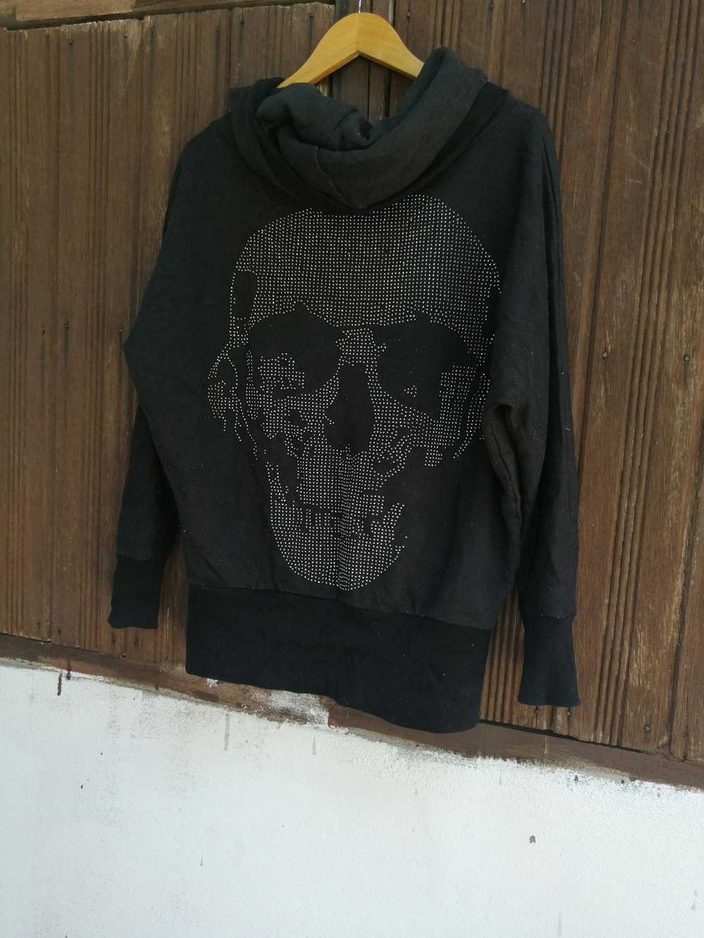 Japanese Brand Skull Head Big Logo Zip Up Hoodie - image 3