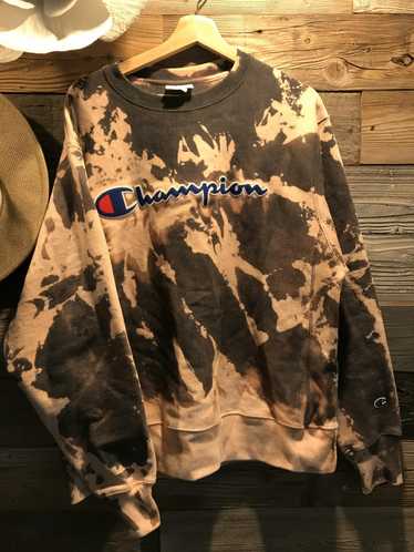 Champion bleach splatter sweatshirt sale