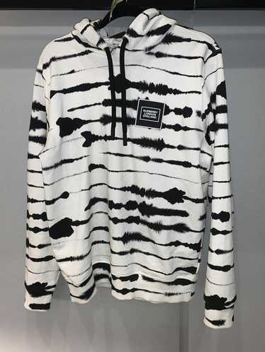 Burberry Monochromatic Abstract Print Hoodie