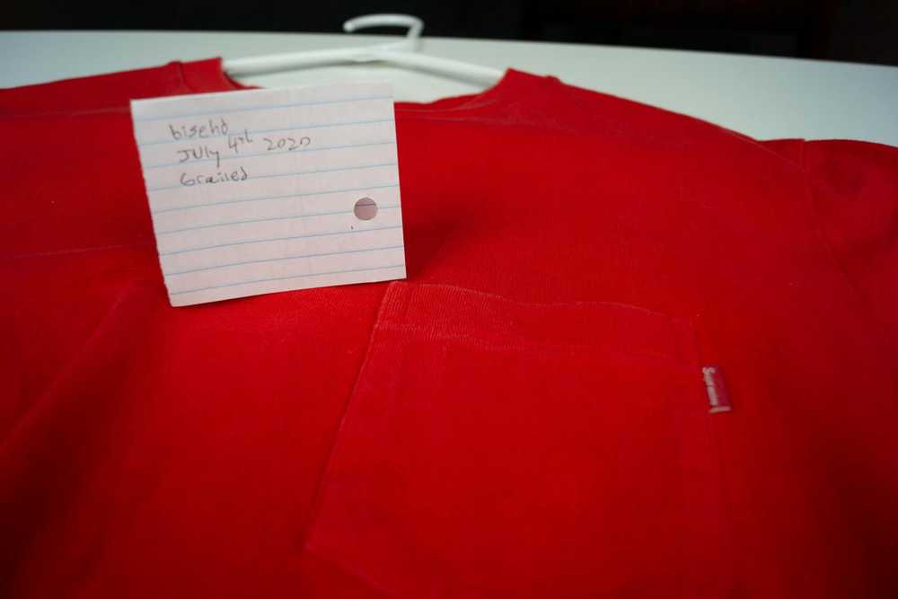 Supreme Red S/S Pocket Tee - image 7