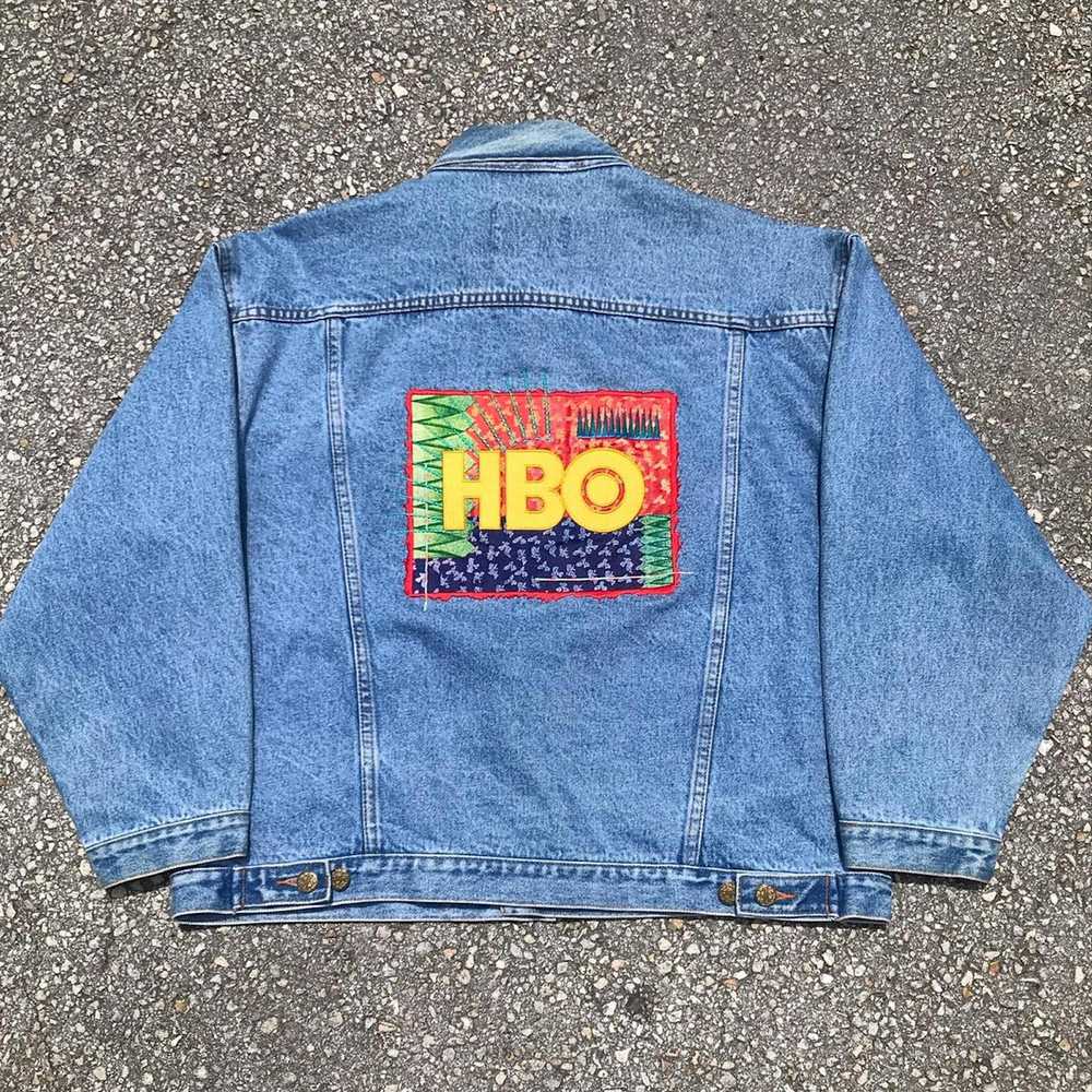 Rare × Vintage Vintage 80s HBO Jean Jacket - image 1