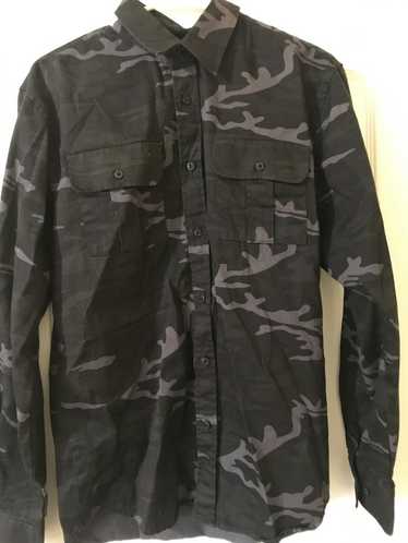 Ccs CCS Black Camo Button Up - image 1