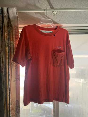 Off-White Off White Pocket Tee Size Small Red - image 1