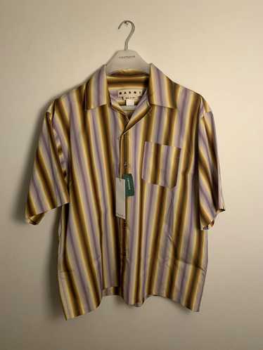 Marni Marni Striped Short Sleeve Button Up Size 50 - image 1